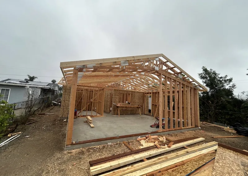 ADU wood framing in progress